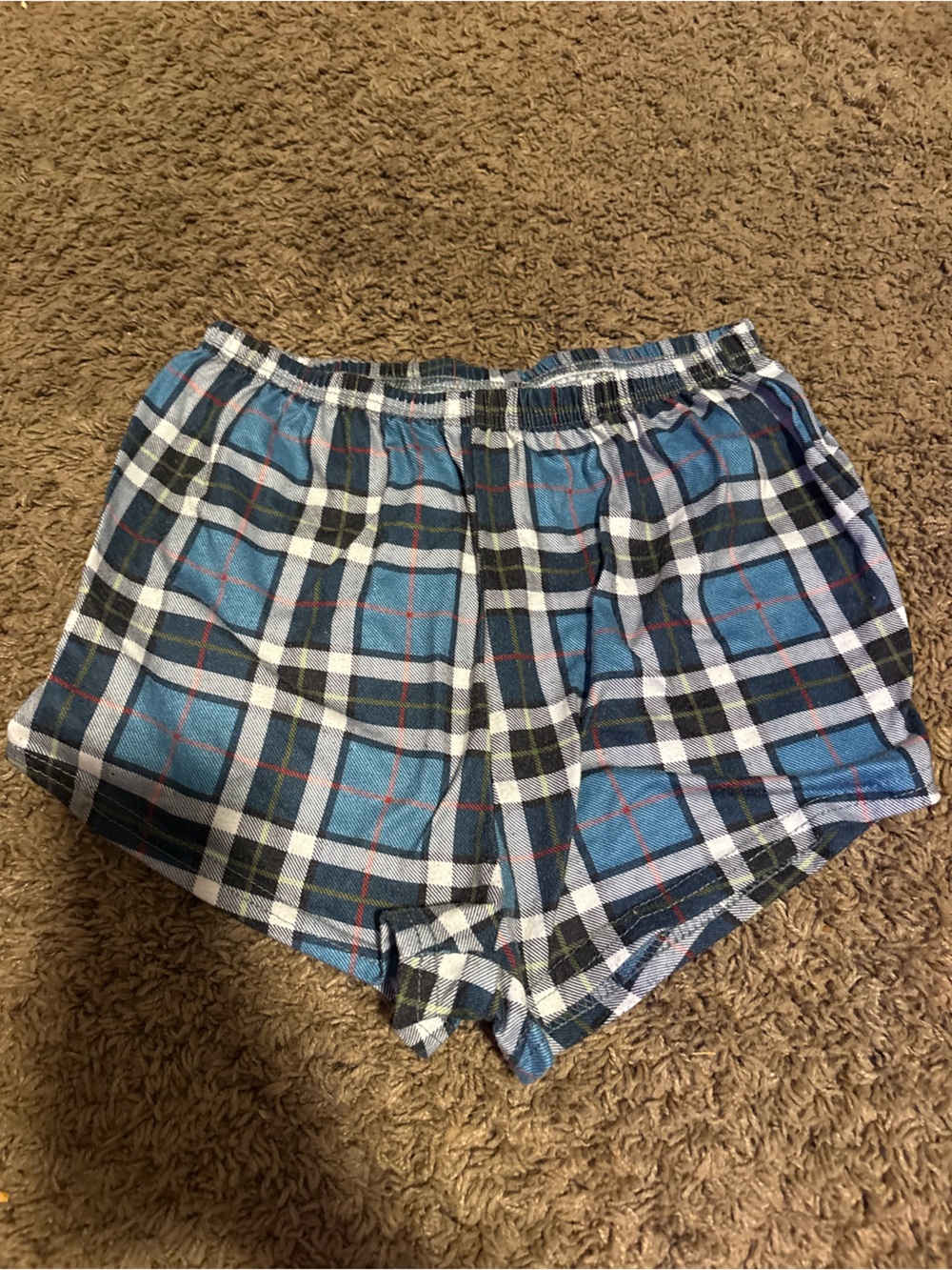 Blue Plaid Kids Shorts